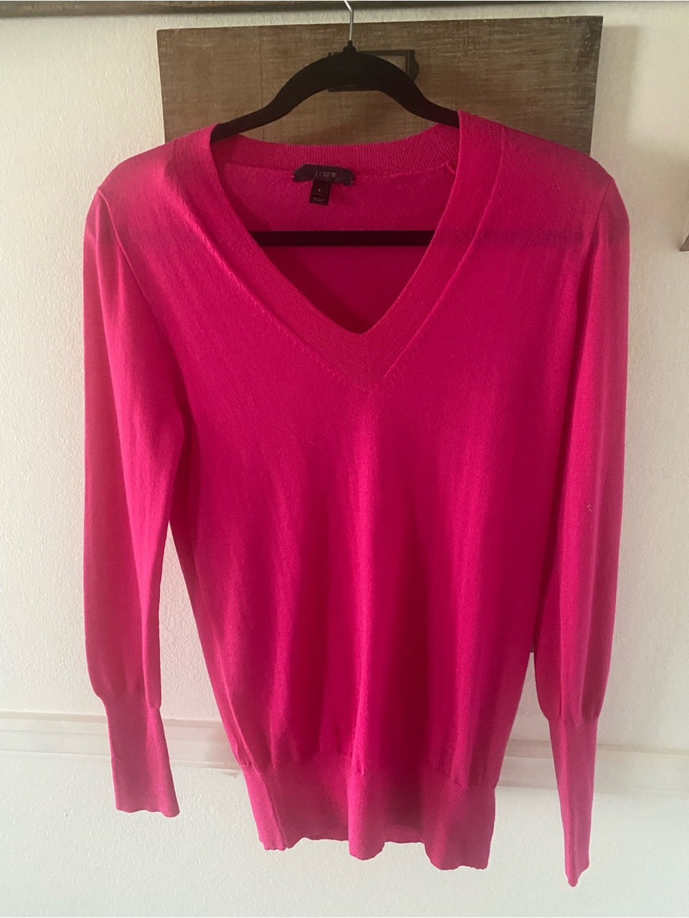 J Crew Lightweight Merino Wool V-Neck Sweater Sz S $118